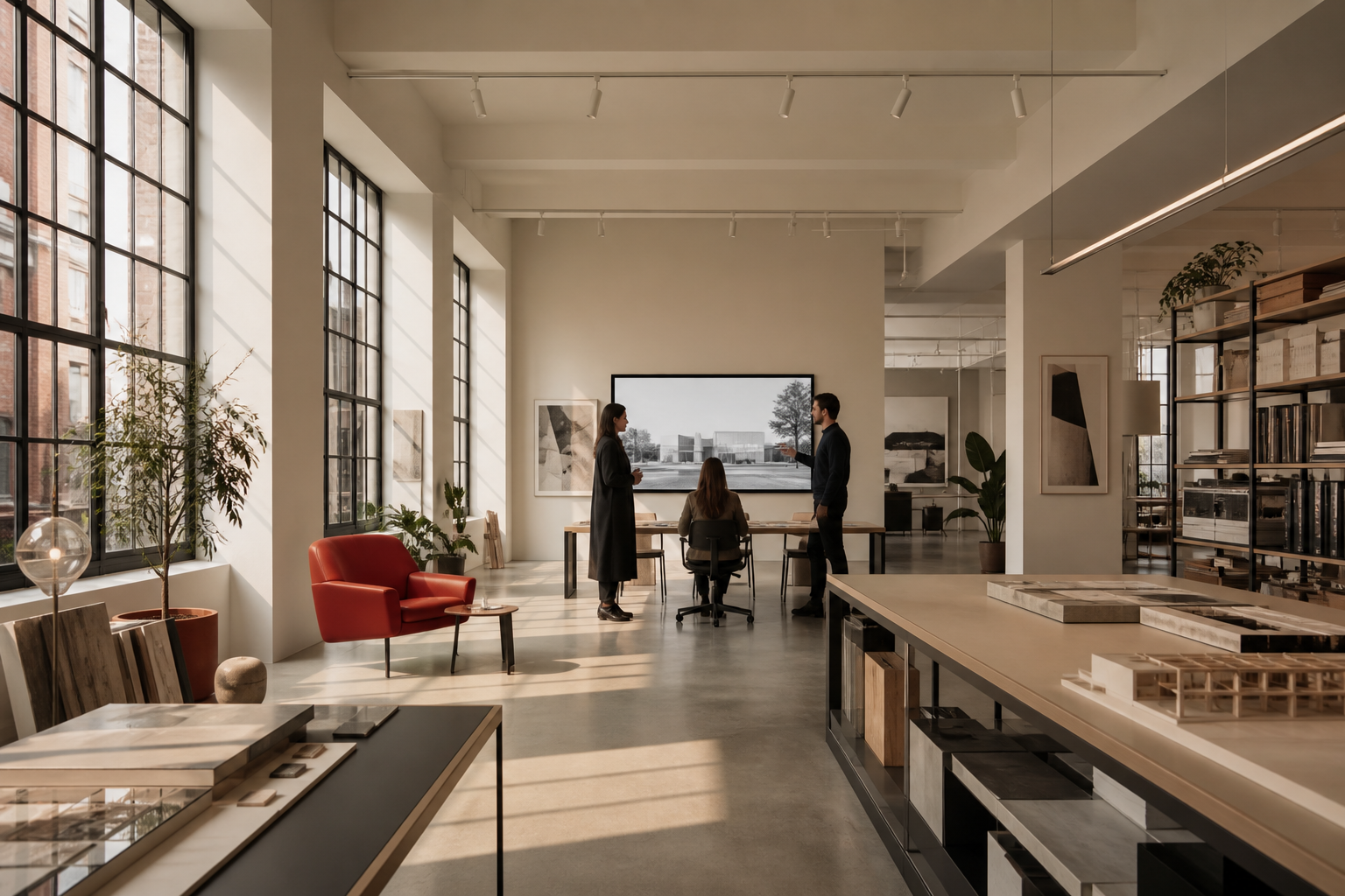 [Example] Design studio workspace with natural light
