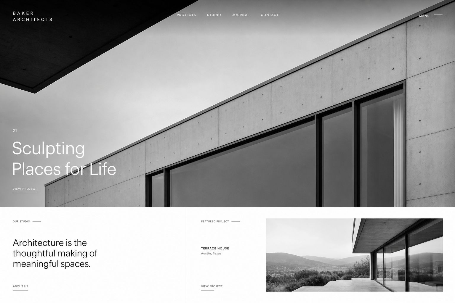 [Example] Lumen Architecture editorial website design